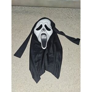 Ghost Face Mask Scream Halloween Horror Cosplay Black White 9206WM Hooded